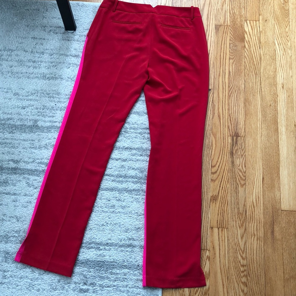 BCBG MaxAzria Neon Pink Monique Color Block Pants - Picture 10 of 10
